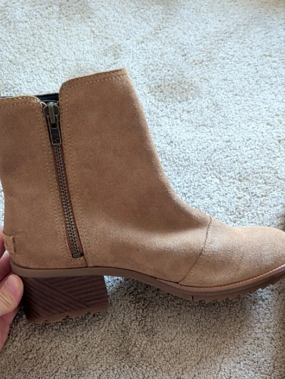 Sorel Cate Booties Tan Suede Size 8.5